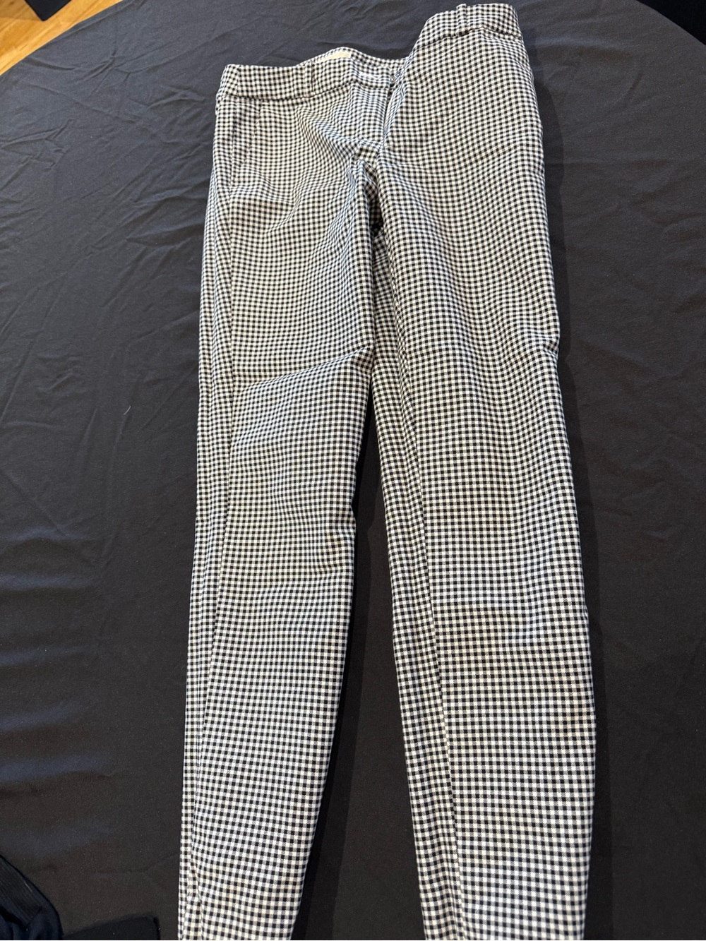 Michael Kors Black & White Gingham Straight Leg Pants